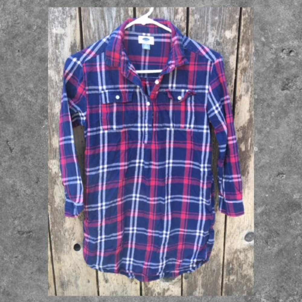 Old Navy Plaid Shirt Dress Size Large 10-12
